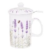 Mug Infusor Porcelana Lavanda 